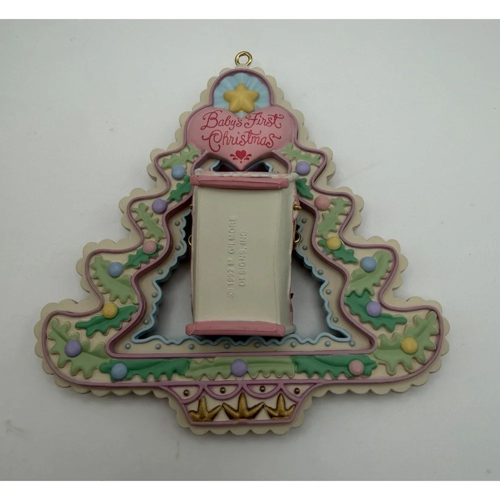 Vintage 1993 Baby Girl's First Christmas Ornament Rock-A-Bye M. Gilmore Designs